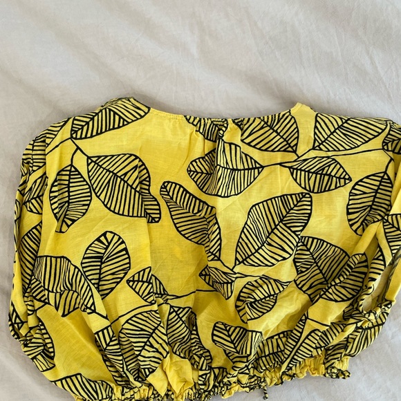 Zara Tops Zara Linen Blend Leaf Top Poshmark